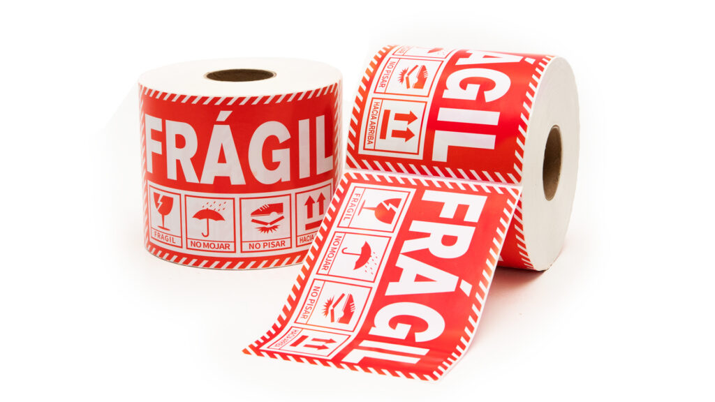 etiquetas impresas fragil