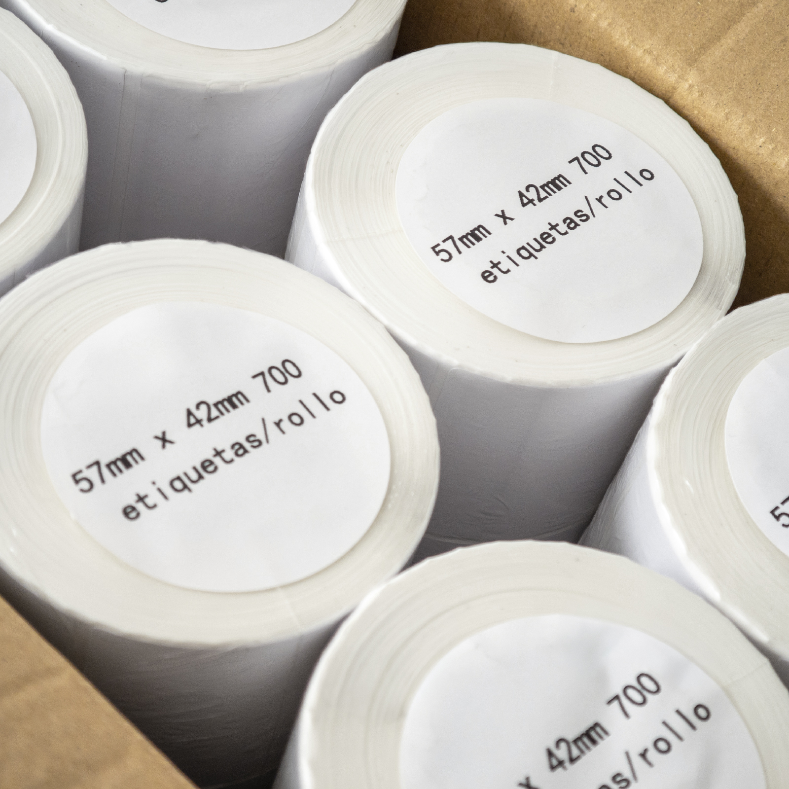ETIQUETA TERMICO DIRECTO 57MM X 42MM BASCULA 700PZ/ROLLO CORE 40MM CAJA 24 ROLLOS - Imagen 8