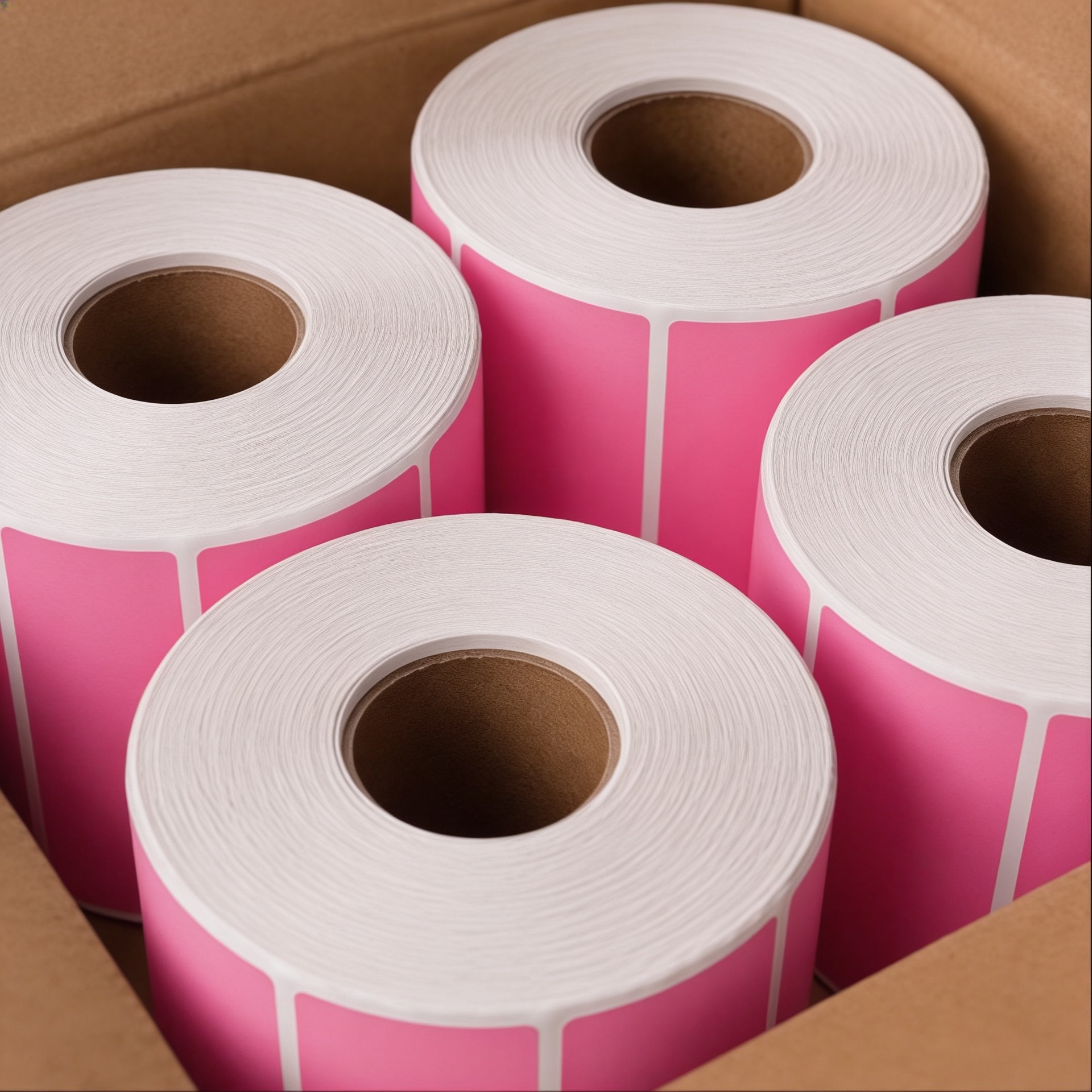 ETIQUETA TERMICO DIRECTO ECO HT ROSADO 102MM X 51MM 1000PZ/ROLLO CORE 1" SIN PLECA CAJA 8 ROLLOS - Imagen 5
