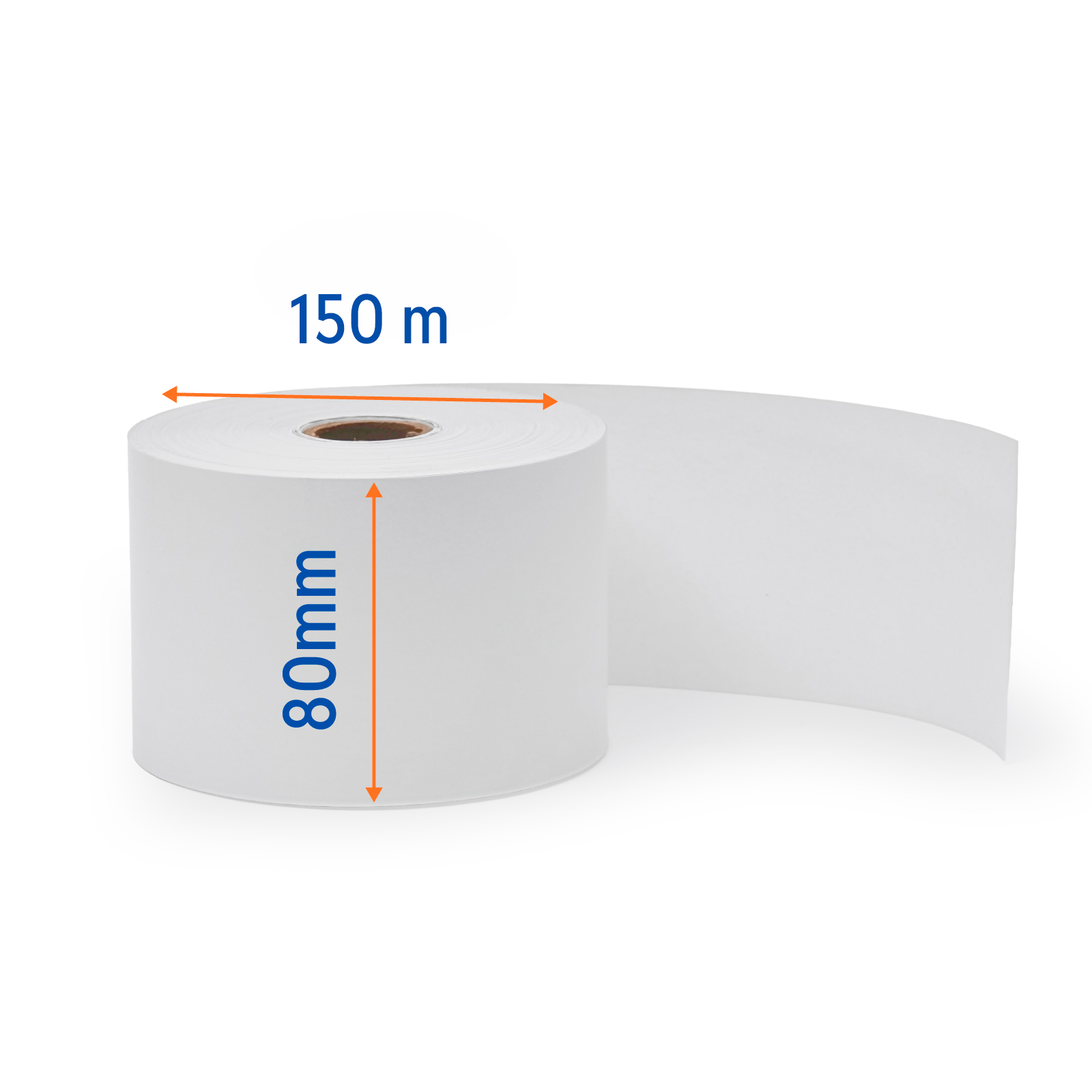 ROLLO PAPEL TERMICO LIBRE BPA 80MM ANCHO X 150MTS 70GRS CAJA DE 18 ROLLOS