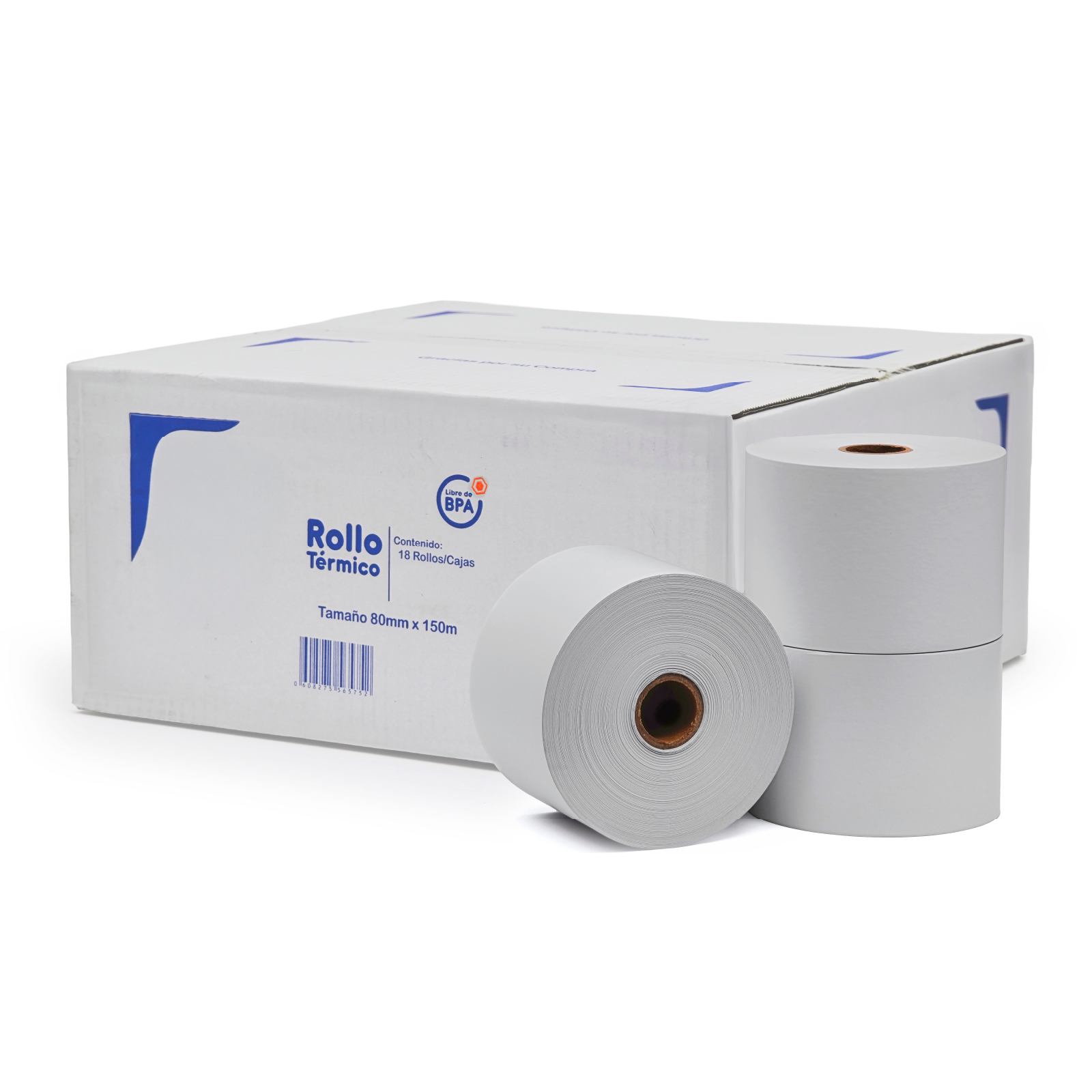 ROLLO PAPEL TERMICO LIBRE BPA 80MM ANCHO X 150MTS 70GRS CAJA DE 18 ROLLOS - Imagen 6