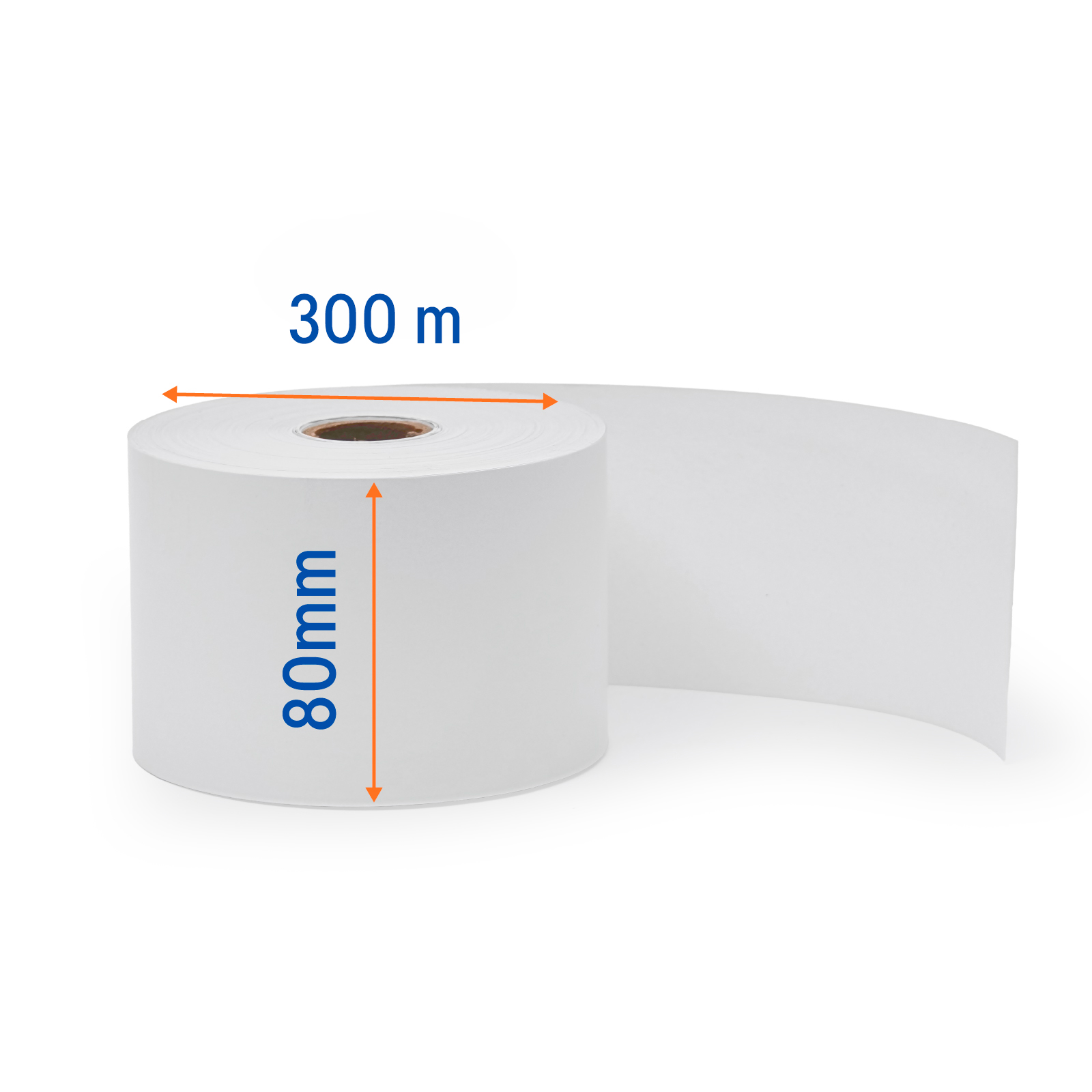 ROLLO PAPEL TERMICO LIBRE BPA 80MM ANCHO X 300MTS 70GRS CAJA DE 12 ROLLOS